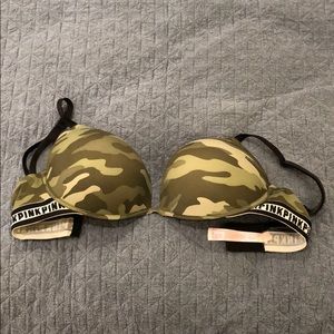 PINK camouflage push-up bra. 36DD